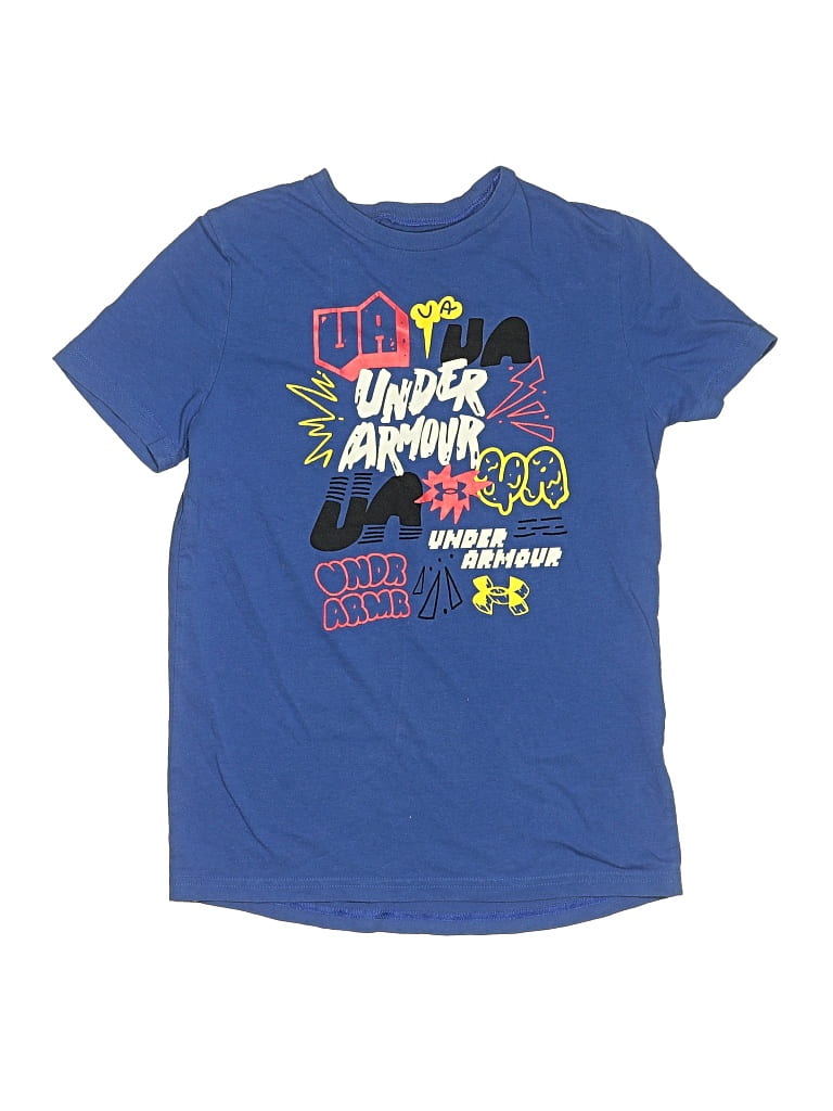 Pre-owned Under Armour Kids' Short Sleeve T-shirt In Blue