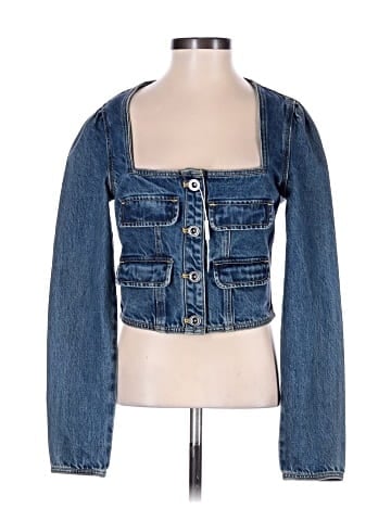Self-Portrait Denim Top (view 1)