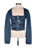 Self-Portrait 100% Cotton Blue Denim Top Size 4 - photo 1