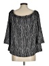 Mud Pie Black 3/4 Sleeve Blouse Size M - photo 2
