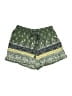 Blue Rain 100% Rayon Paisley Green Shorts Size M - photo 1