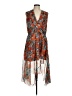 Caroline Constas Paisley Orange Cocktail Dress Size M - photo 1