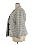 Bar III 100% Polyester Houndstooth Gray Blazer Size 2X - photo 5