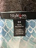 Style&Co 100% Polyester Teal Sleeveless Blouse Size 3X - photo 7