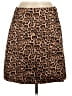 J.Crew Collection 100% Polyester Animal Print Brown Casual Skirt Size 8 - photo 1