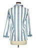 Unbranded Stripes Blue Long Sleeve Button-Down Shirt Size M - photo 2