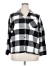 Old Navy 100% Cotton Checkered-gingham Black 3/4 Sleeve Button-Down Shirt Size XXL - photo 1