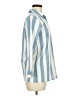 Unbranded Stripes Blue Long Sleeve Button-Down Shirt Size M - photo 4