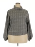 ELOQUII Gray Long Sleeve Blouse Size 18 Plus - photo 1
