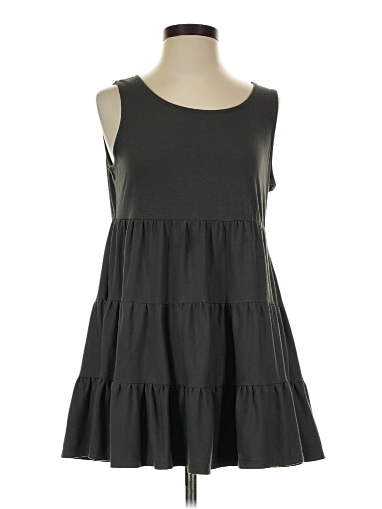 Pre-owned Zenana Casual Dress In Gray