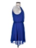 Lush 100% Polyester Solid Blue Cocktail Dress Size S - photo 4