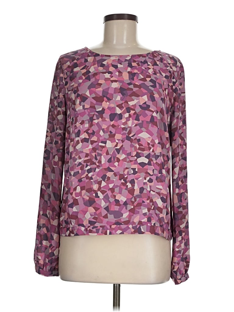 Pre-owned Cabi Long Sleeve Blouse In Purple