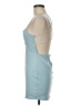 Unbranded 100% Polyester Solid Blue Cocktail Dress Size M - photo 5