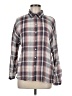 Passport 100% Cotton Plaid Gray Long Sleeve Button-Down Shirt Size M - photo 1