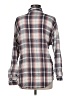 Passport 100% Cotton Plaid Gray Long Sleeve Button-Down Shirt Size M - photo 2