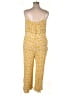 LOFT Beach 100% Rayon Print Yellow Jumpsuit Size XL - photo 2
