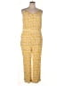 LOFT Beach 100% Rayon Print Yellow Jumpsuit Size XL - photo 1