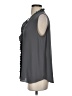 Ann Taylor 100% Polyester Gray Sleeveless Blouse Size S - photo 5