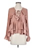 Mustard Seed 100% Polyester Pink Long Sleeve Blouse Size S - photo 1