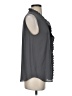 Ann Taylor 100% Polyester Gray Sleeveless Blouse Size S - photo 4