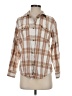 Japna Plaid Brown Long Sleeve Button-Down Shirt Size S - photo 1