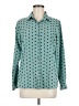 Meaneor Polka Dots Teal Long Sleeve Blouse Size M - photo 1