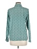 Meaneor Polka Dots Teal Long Sleeve Blouse Size M - photo 2
