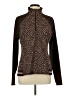 T by Talbots Animal Print Brown Track Jacket Size L - photo 1