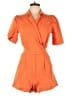 Day + Moon Solid Orange Romper Size M - photo 1