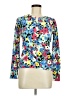 August Silk Floral Blue Pullover Sweater Size M - photo 1