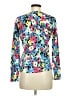 August Silk Floral Blue Pullover Sweater Size M - photo 2
