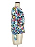 August Silk Floral Blue Pullover Sweater Size M - photo 4