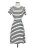 Chaps Stripes White Casual Dress Size XS - photo 1