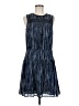 MICHAEL Michael Kors 100% Polyester Tweed Blue Cocktail Dress Size 8 - photo 1