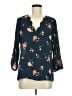 Nine Britton 100% Polyester Blue 3/4 Sleeve Blouse Size M - photo 1