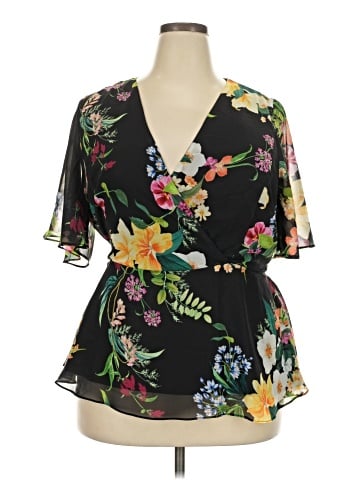 City Chic Short Sleeve Blouse (view 1)