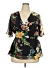 City Chic 100% Polyester Black Short Sleeve Blouse Size 18 Plus (M) - photo 1