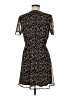 Vila 100% Polyester Animal Print Black Casual Dress Size 6 - photo 2