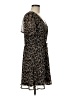 Vila 100% Polyester Animal Print Black Casual Dress Size 6 - photo 4