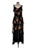 Taylor 100% Polyester Tropical Black Cocktail Dress Size 12 - photo 1