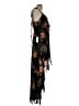Taylor 100% Polyester Tropical Black Cocktail Dress Size 12 - photo 4