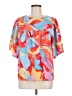 Unbranded 100% Polyester Orange Short Sleeve Blouse Size M - photo 1