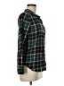 SO 100% Cotton Plaid Green Long Sleeve Button-Down Shirt Size M - photo 4