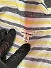 Max Studio Stripes Yellow Short Sleeve Blouse Size XL - photo 7