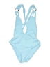 Becca Solid Blue One Piece Swimsuit Size S (estimated) - photo 1