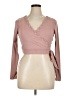 No Comment Pink Long Sleeve Blouse Size XL - photo 1