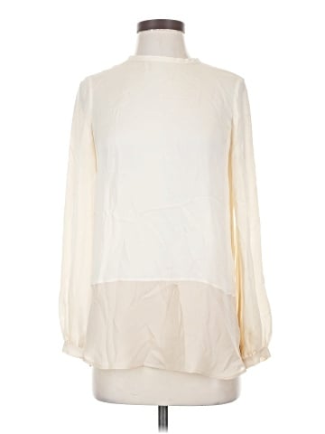 Haute Hippie Long Sleeve Silk Top (view 1)