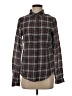 NSF Plaid Brown Long Sleeve Button-Down Shirt Size P (petite) - photo 1
