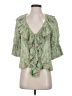 by TiMo 100% Viscose Floral Green 3/4 Sleeve Blouse Size XS - photo 1