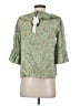 by TiMo 100% Viscose Floral Green 3/4 Sleeve Blouse Size XS - photo 2